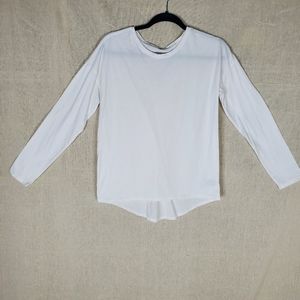 ◇ Old Navy White Long Sleeve Scoop Neck T-Shirt Size XXL